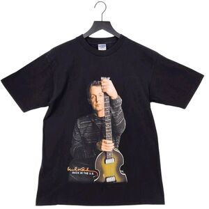 Paul McCartney 2002 Back in the US Tour T-Shirt Black Mens Size Medium Vintage